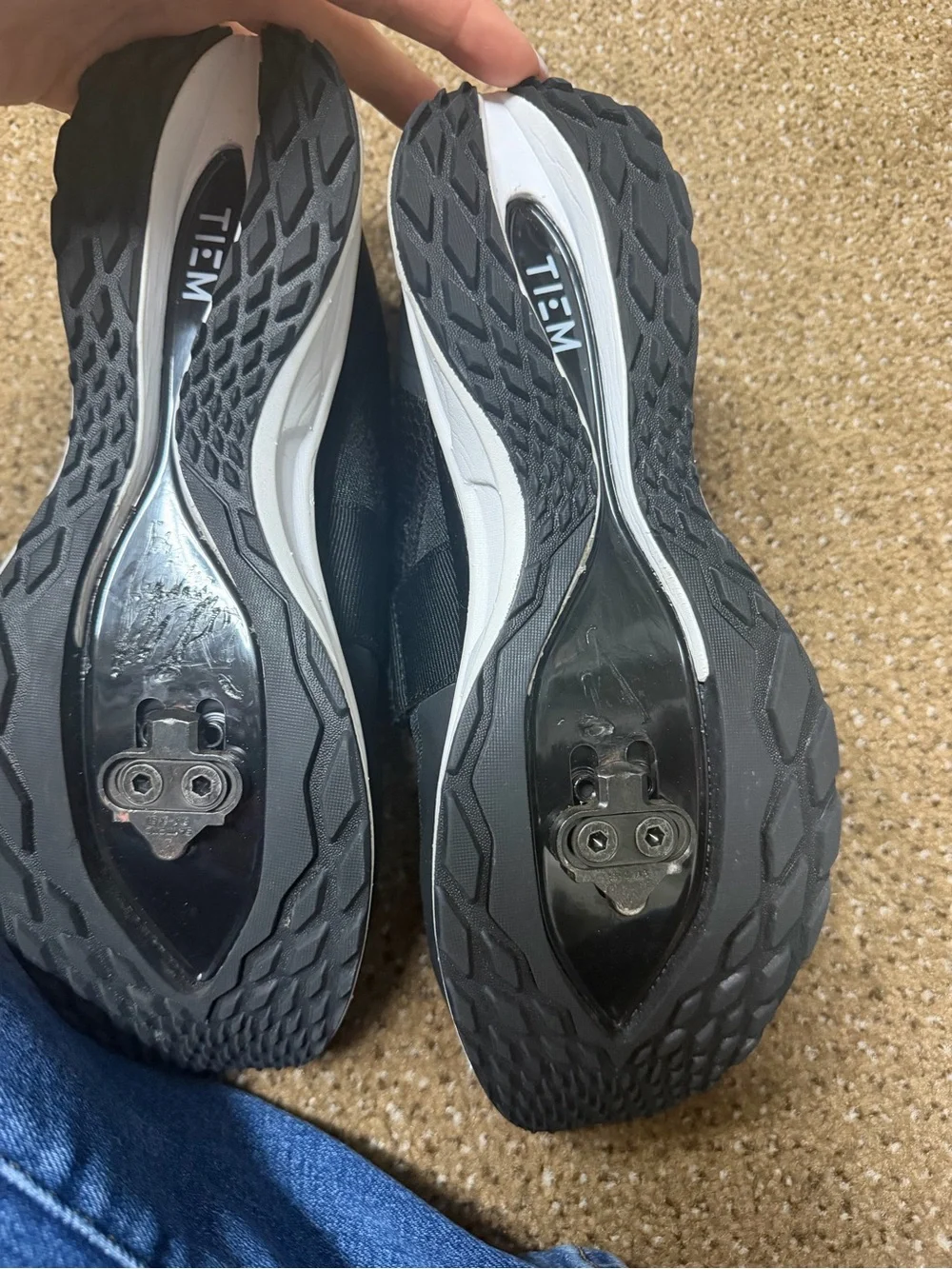 TIEM clip in spin shoes